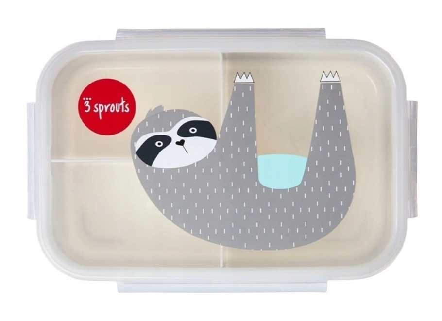 

Ланч-бокс 3 Sprouts, детский контейнер для еды на 3 отделения Bento Sloth Grey 21.5 х 13.5 х 6.5 см