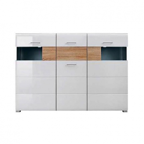 

Комод BRW Фан KOM2W1P1S/11/17 165х117,5х41 білий/білий глянець