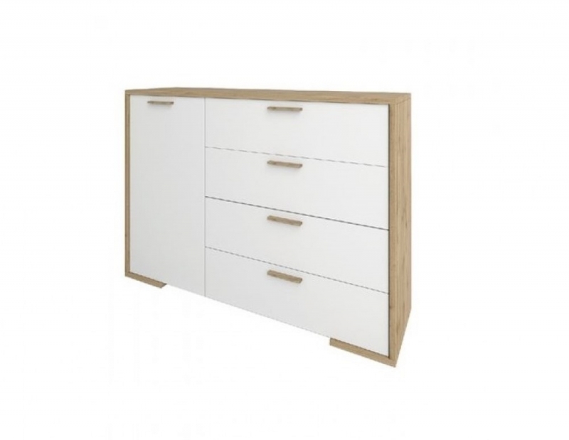 

Комод Сокме Франческа 1Д/4Ш 137,4х95,8х40,2 дуб вотан/білий