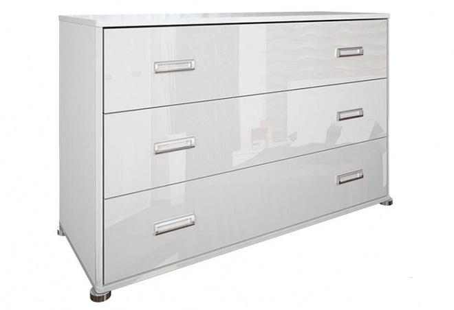 

Комод MiroMark Белла 3Ш 130х75,7х50 білий глянець
