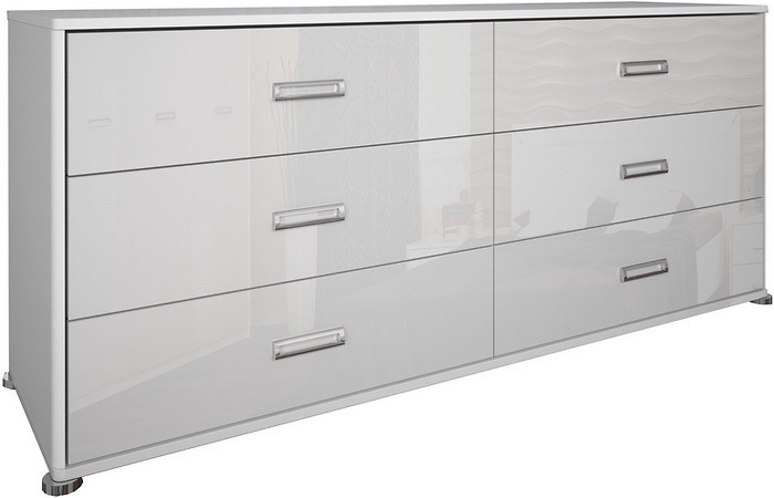 

Комод MiroMark Белла 6Ш 174х75,7х50 білий глянець