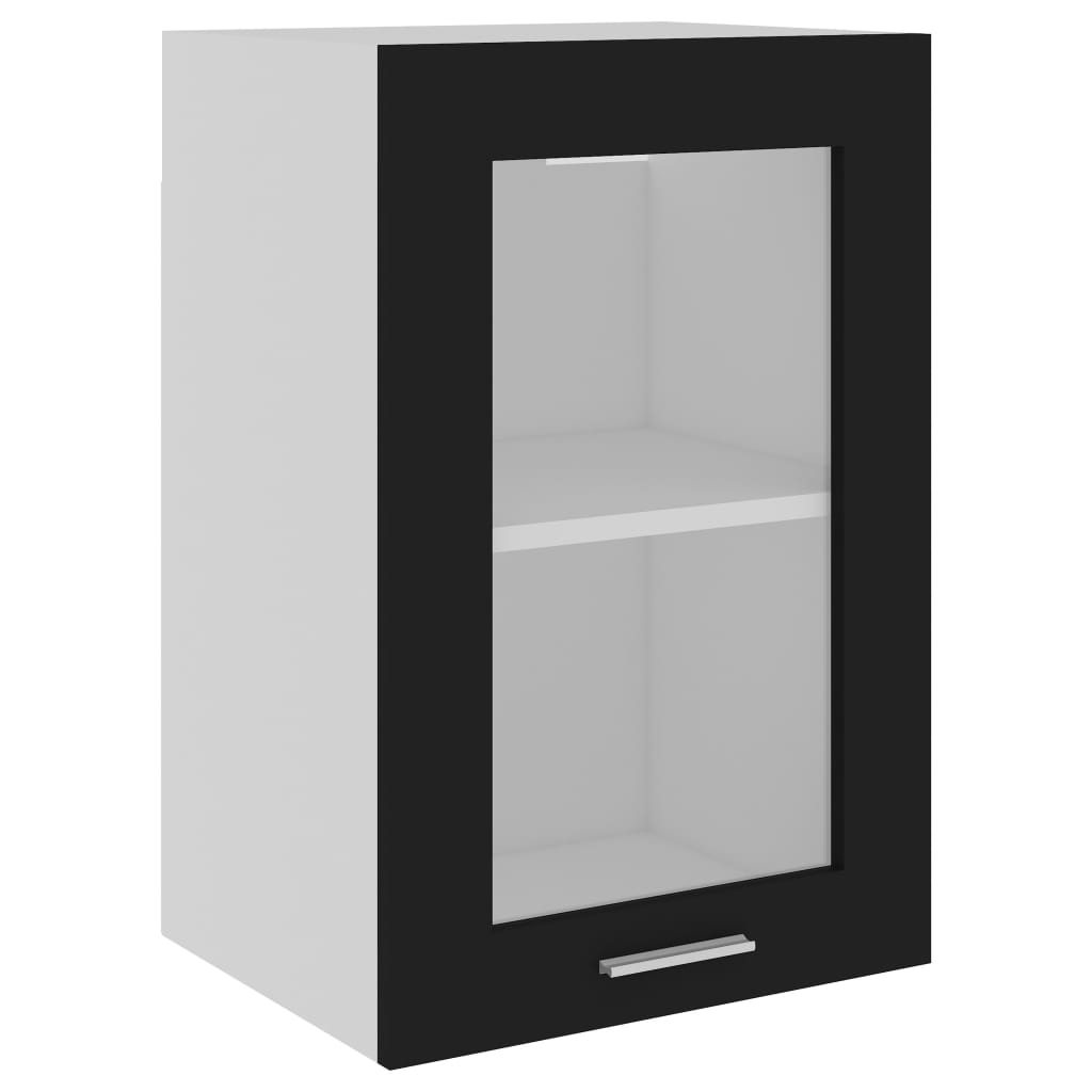 

Модуль верхній зі склом Shumee чорний ДСП 40x31x60 см 802506