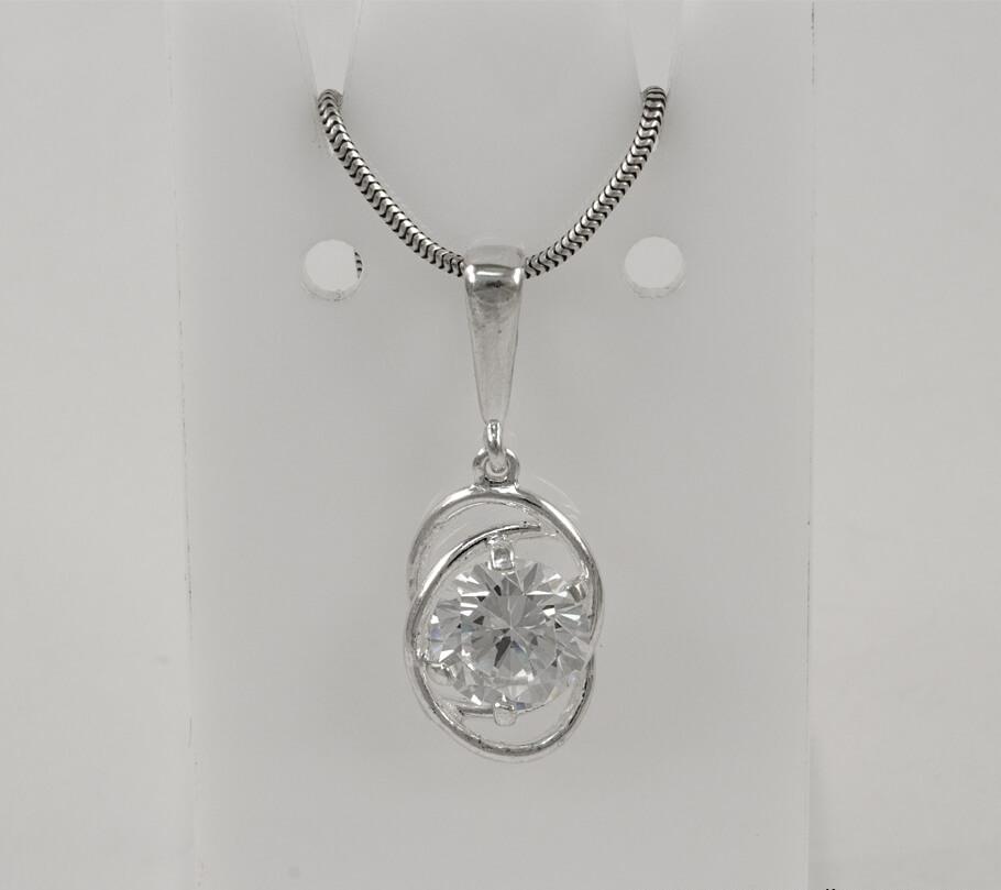 

Кулон с белым фианитом Maxi Silver 7975/1