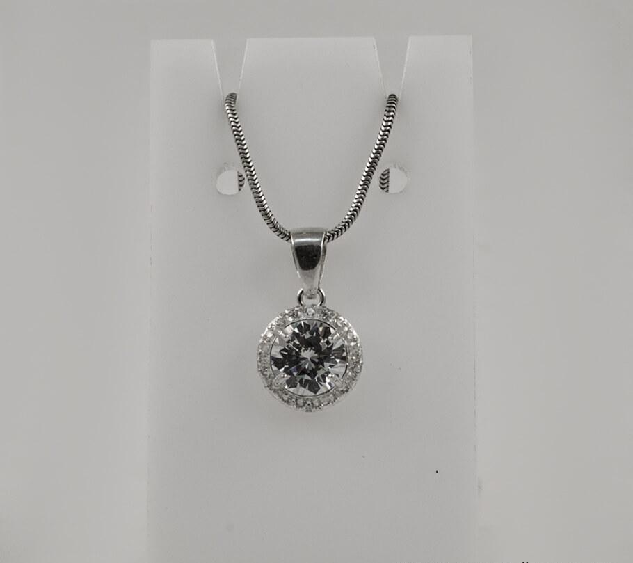 

Кулон круглый с белым фианитом Maxi Silver 7976/3