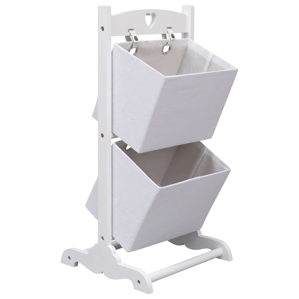 

Етажерка 2 тканинні кошики Shumee білий 35x35x72 см 284255