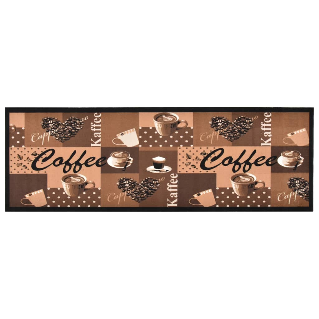

Кавовий кухонний підлоговий килим Shumee коричневий 60x180 см 315971