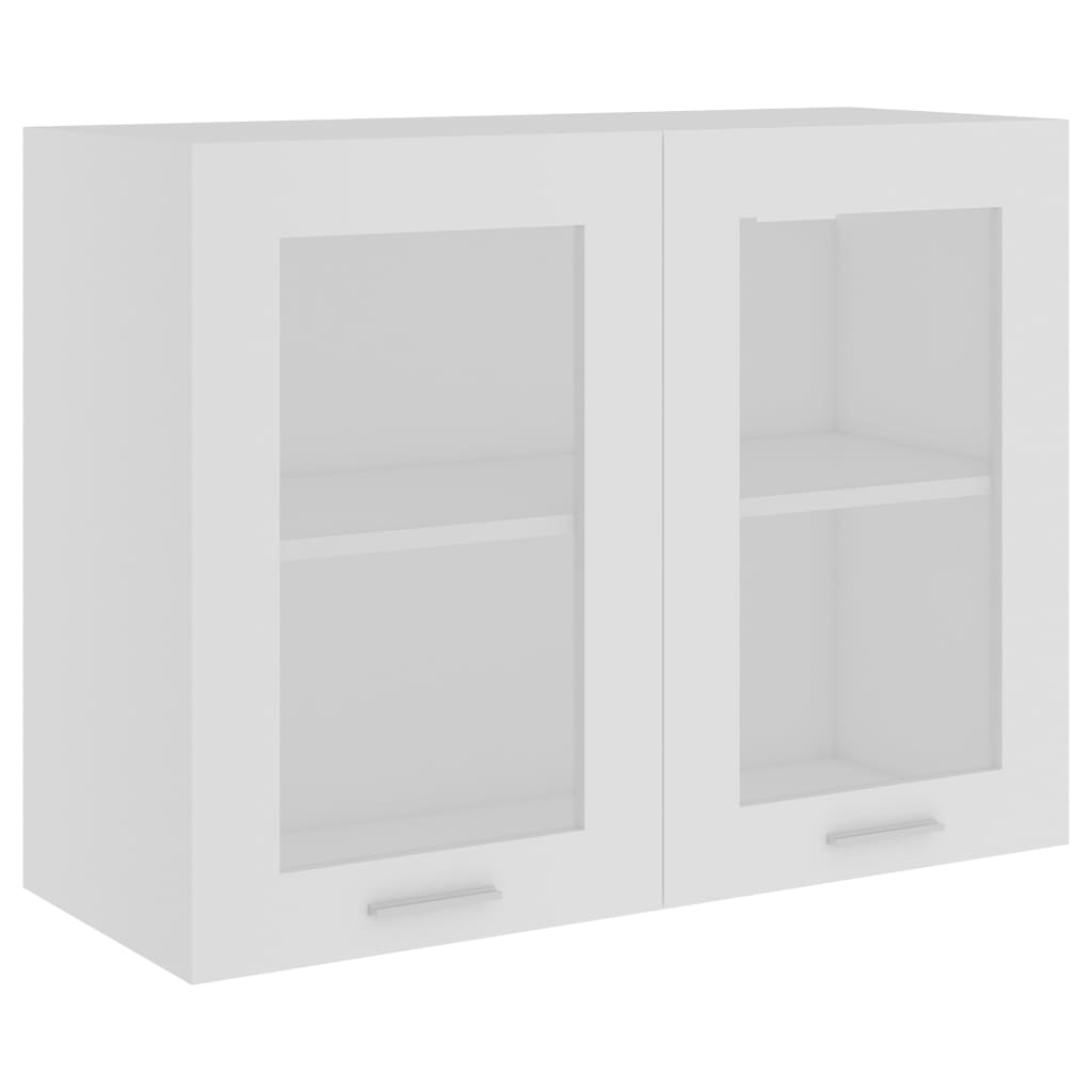 

Модуль верхній зі склом Shumee білий ДСП 80x31x60 см 802529