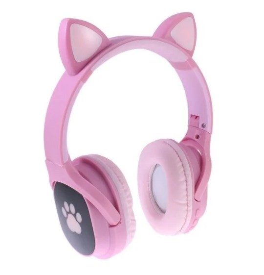 

Беспроводные Bluetooth наушники Cat Ear VZV-380M с ушками и LED подсветкой (Розовый)