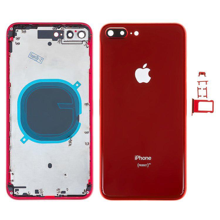 

Корпус для iPhone 8 Plus, червоний, з тримачем SIM-карти, з боковими кнопками