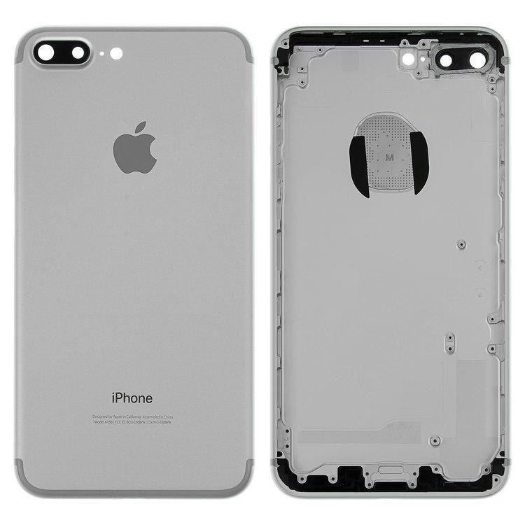 

Корпус для iPhone 7 Plus, сріблястий, з тримачем SIM-карти, з боковими кнопками