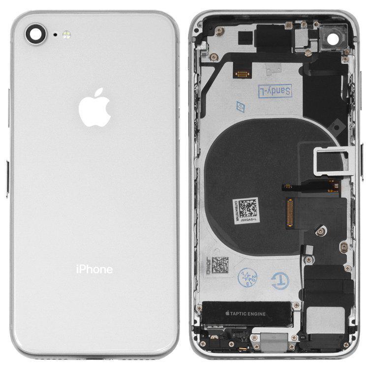 

Корпус для iPhone 8, білий, повний комплект, зі шлейфом