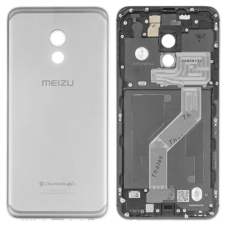 

Задня панель корпуса для Meizu Pro 6, срібляста