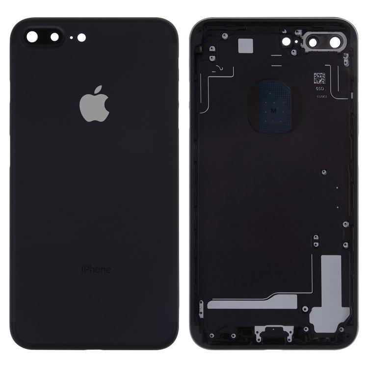 

Корпус для iPhone 7 Plus, чорний, з тримачем SIM-карти, з боковими кнопками, матовий, Black Matte