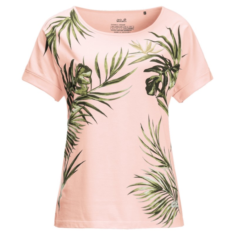 

Футболка TROPICAL LEAF T W Jack Wolfskin 1806372-2057 S Розовый