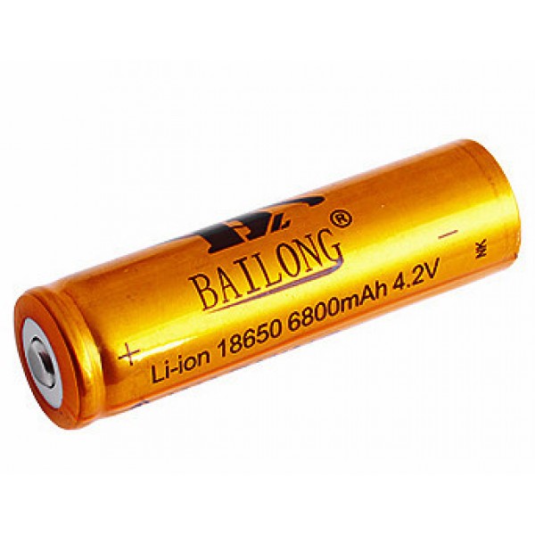 

Аккумулятор Bailong Li-ion 18650 6800mAh Золотистый