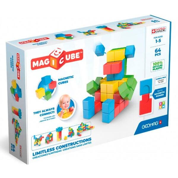 

Магнитные кубики Geomag Magicube Recycled Crystal (64 деталей)