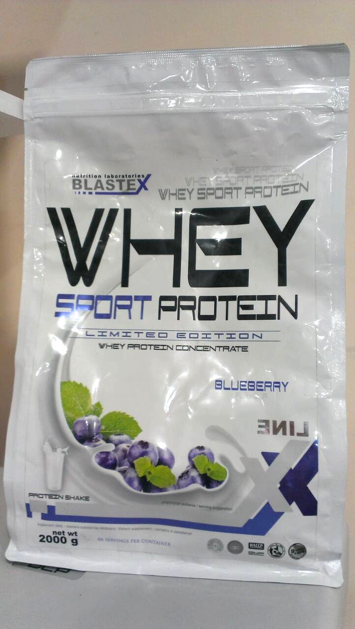 

Протеин Blastex Whey Sport Protein, 2000 г, Blueberry