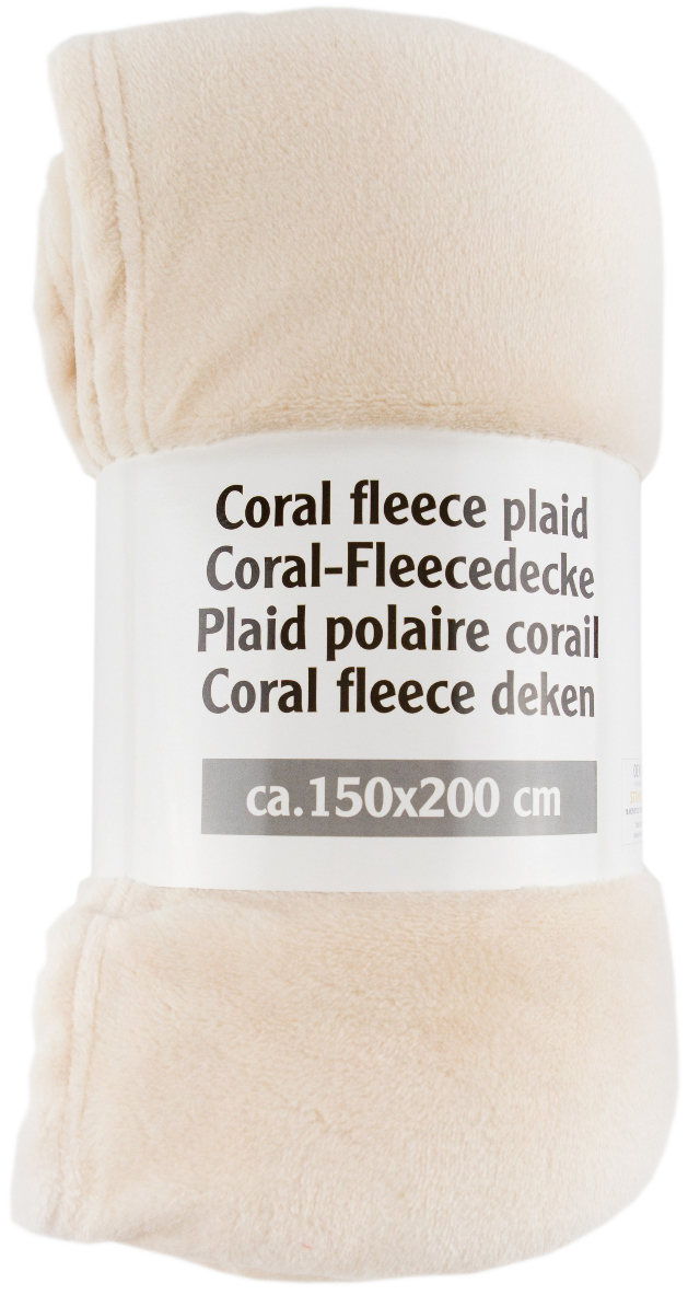 

Плед LIFETIME Coral fleece plaid Бежевый 150x200 см (871125203147-9 beige)