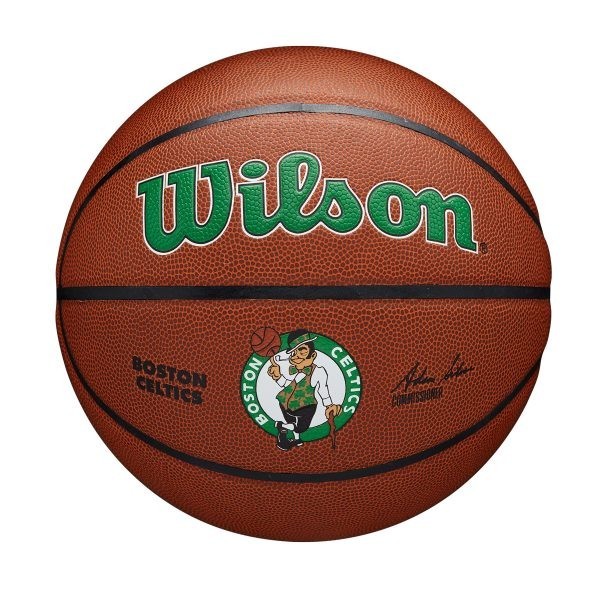 

Мяч баскетбольный Wilson NBA Team Composite Boston Celtics размер 7 композитная кожа (WTB3100XBBOS)