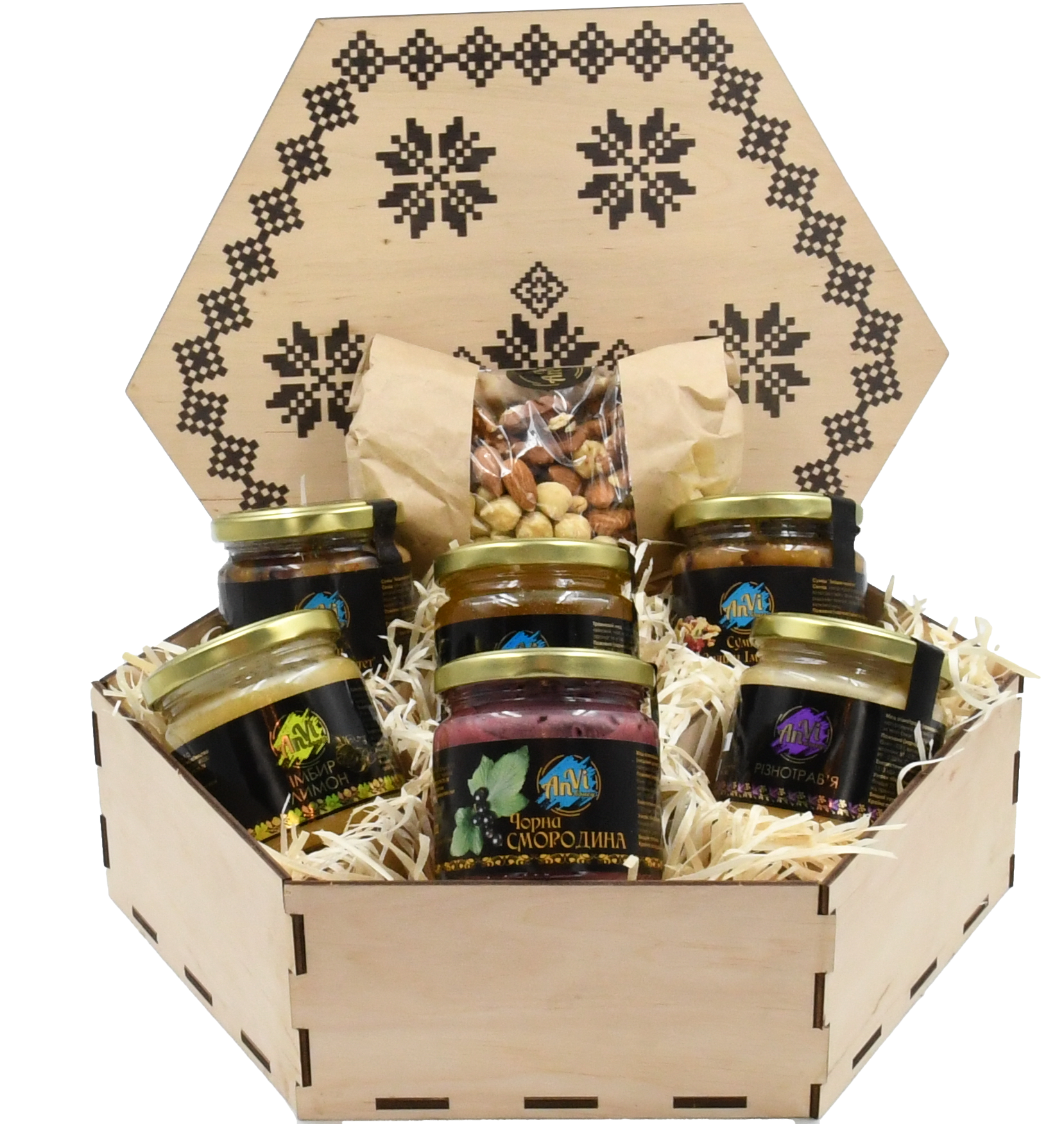 

Подарочный медовый набор Anvi honey "Медовые соты" № 3