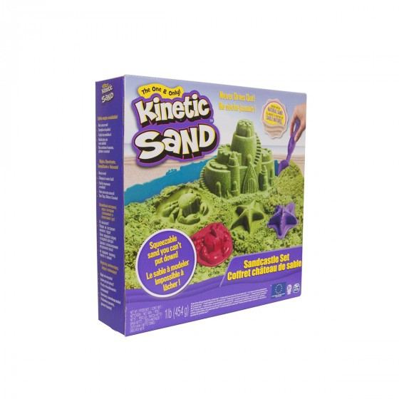 

Кинетический песок Wacky-tivities Kinetic Sand Замок из песка 454 г Голубой + формочки и лоток (71402B)