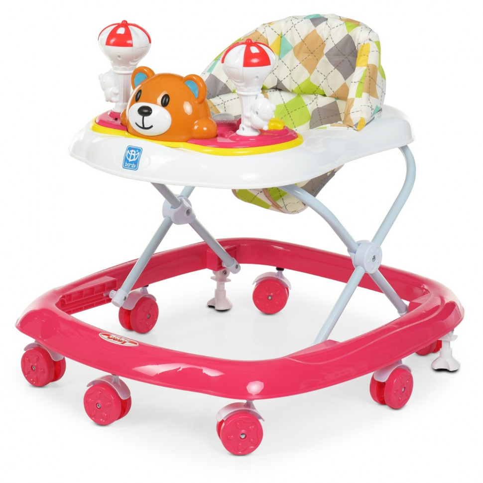 

Ходунки детские на колёсах Bambi M 3656-2 музыкальный (Малиновый)