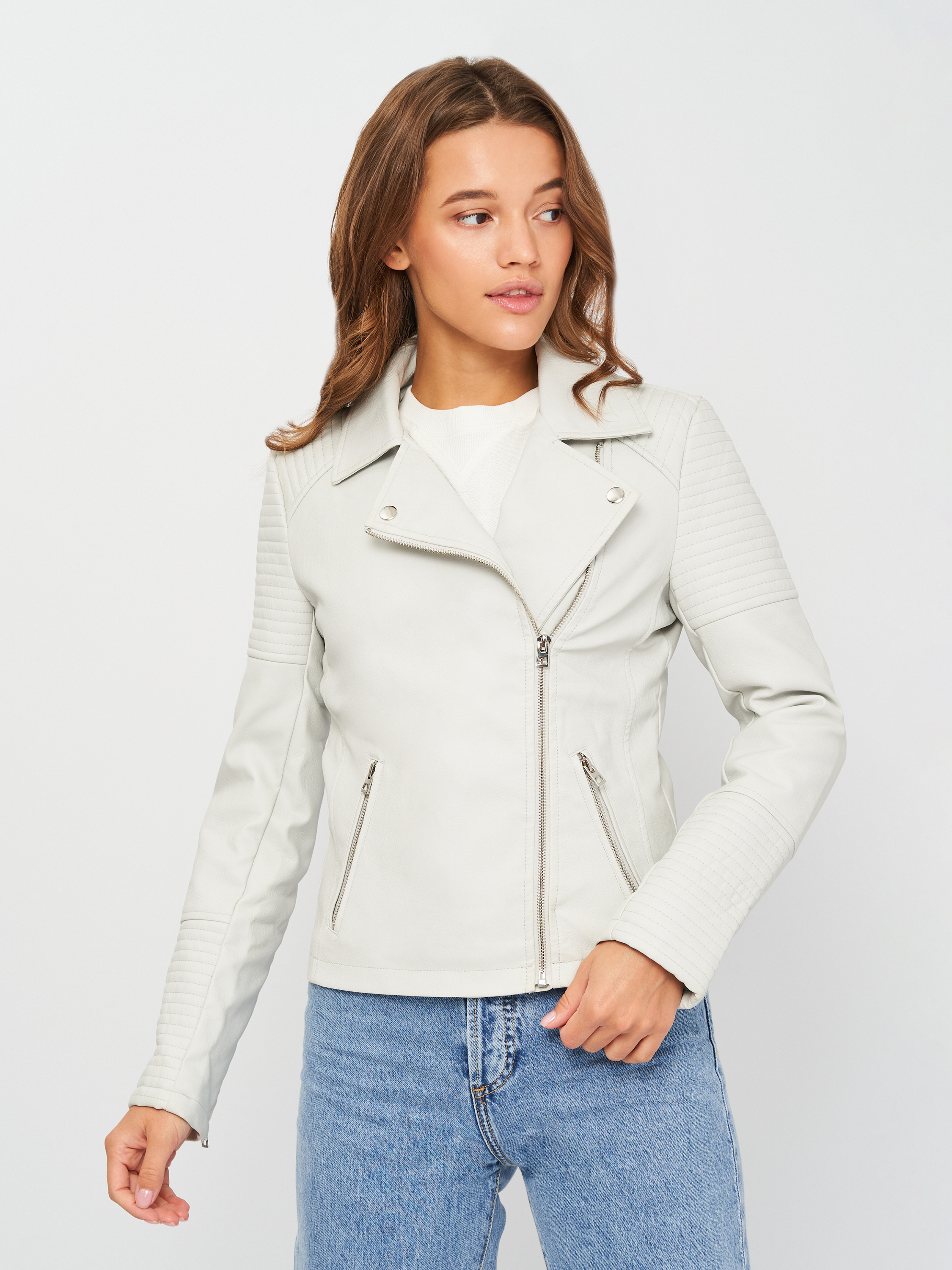 

Куртка из искусственной кожи Koton 9YAL58016OW-000 34 White