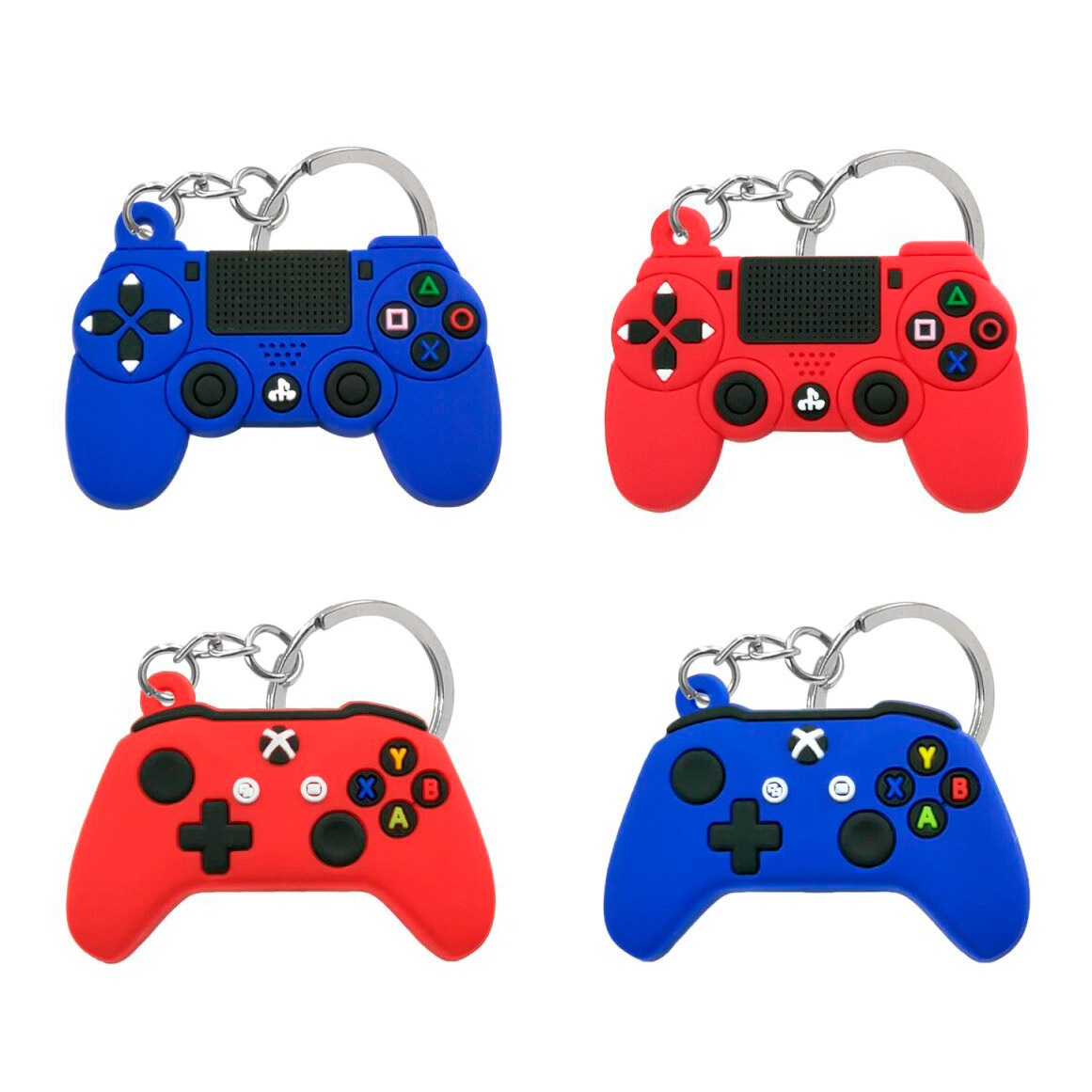 

Силиконовые брелки Xbox и DualShock PlayStation 4 (4шт) - part2 (PBXBSPALLPART2BR)
