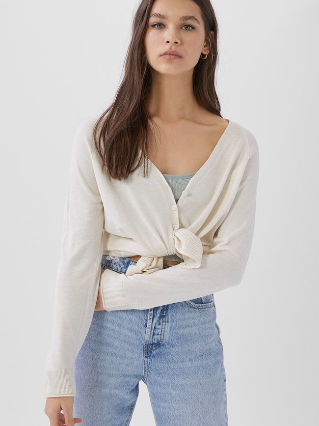

Кардиган Stradivarius 1512/102/431  Молочный, Кардиган Stradivarius 1512/102/431 L Молочный