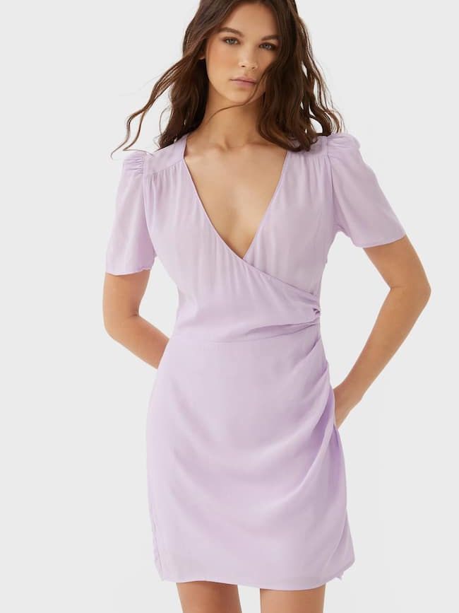

Платье Stradivarius 2288/135/602  Сиреневое, Платье Stradivarius 2288/135/602 L Сиреневое