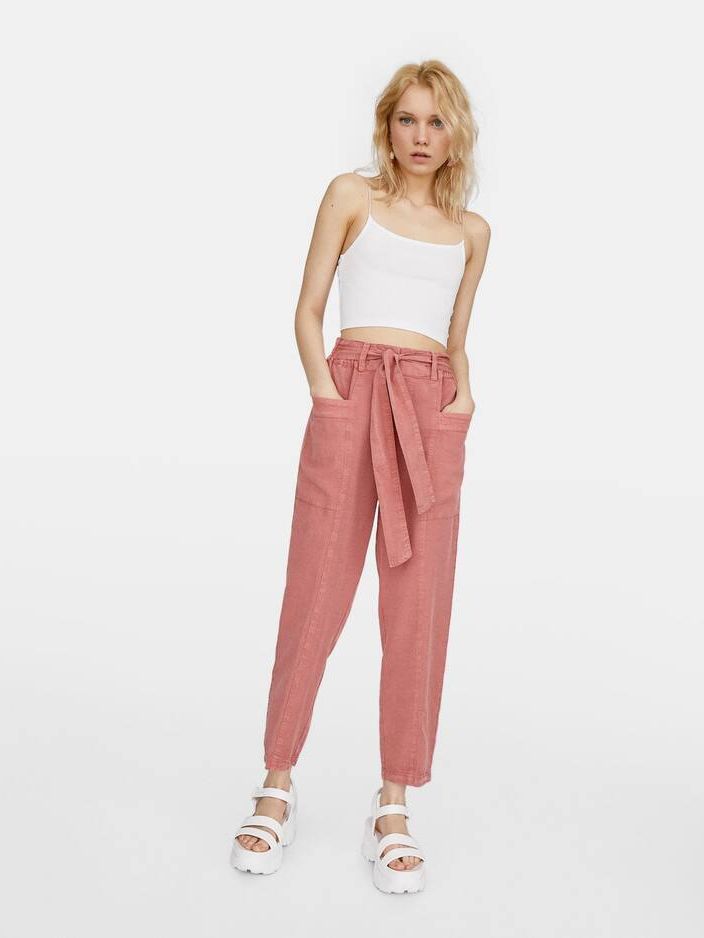 

Брюки Stradivarius 1158/810/147  Пудра, Брюки Stradivarius 1158/810/147 M Пудра