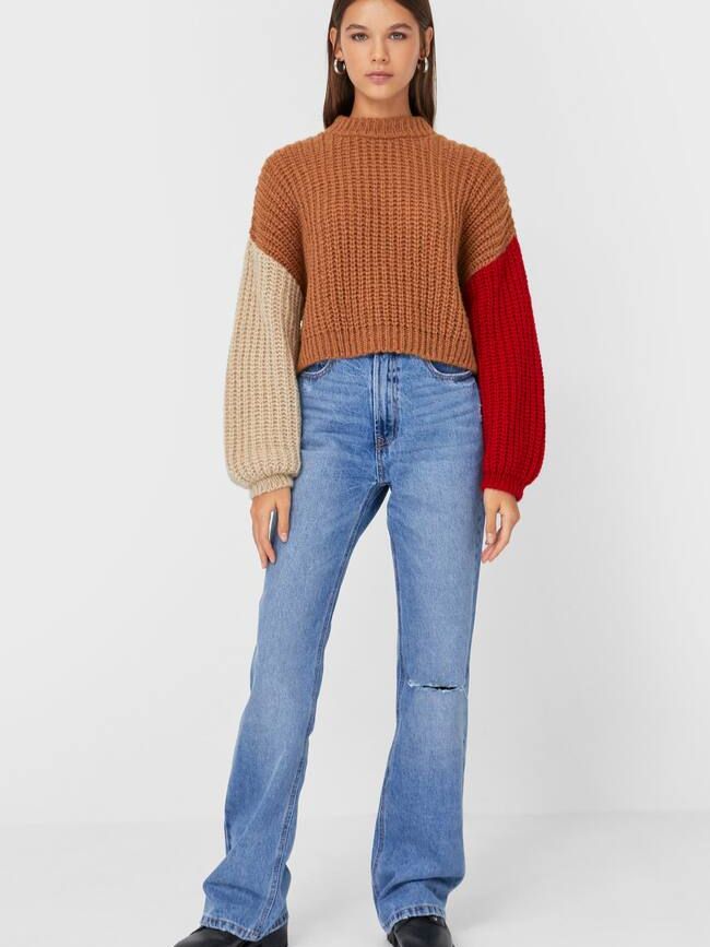 

Джемпер Stradivarius 5074/950/450  Коричневый с красным, Джемпер Stradivarius 5074/950/450 M Коричневый с красным