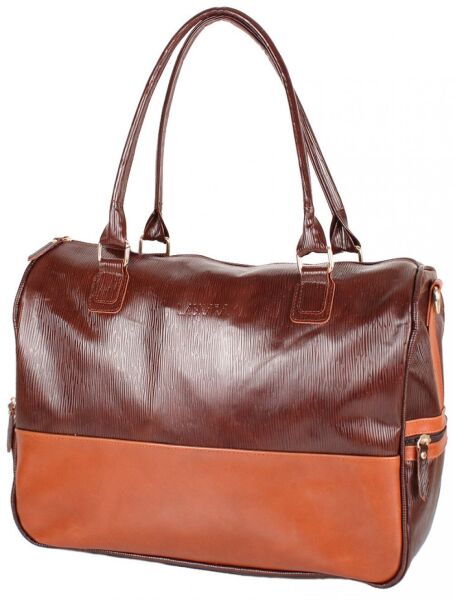 

Кожаная повседневно-дорожная сумка LASKARA LK-DD216-choco-camel