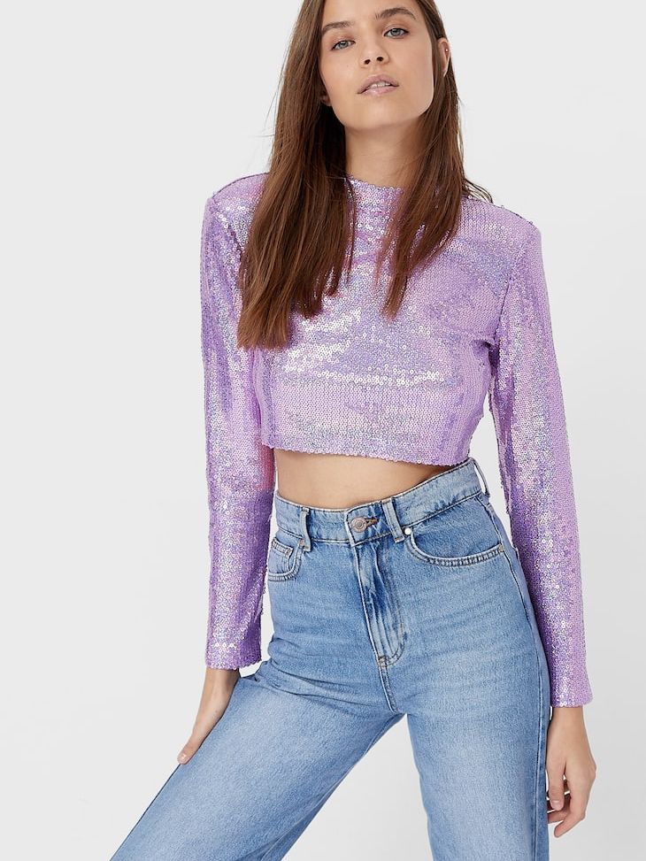 

Топ Stradivarius 6779/394/604 XS Сиреневый