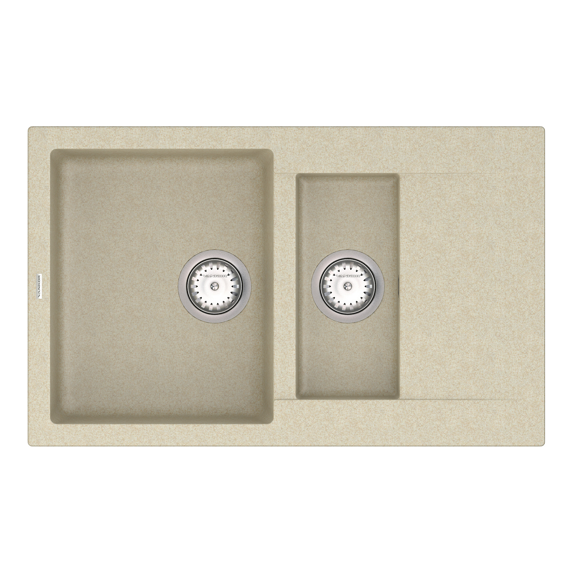 

Мойка Кухонная Vankor Orman Omp 04.80 Beige + Сифон Vankor