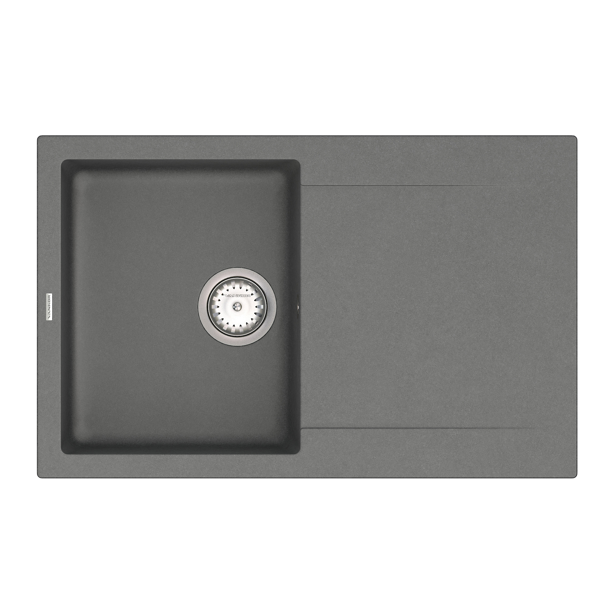 

Мойка Кухонная Vankor Orman Omp 02.78 Gray + Сифон Vankor