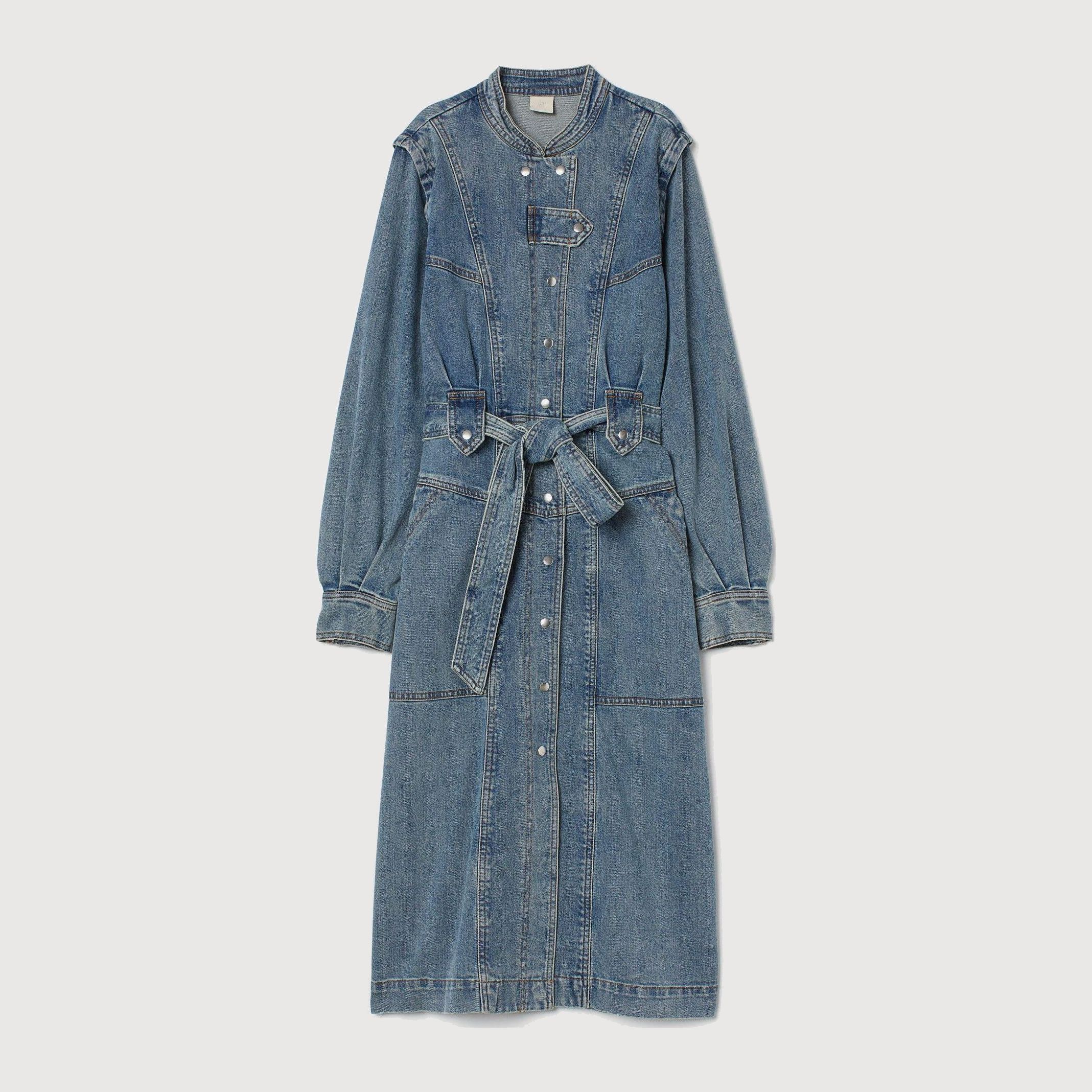 

Платье джинсовое H&M 8054730-ACWX S Светло-синее