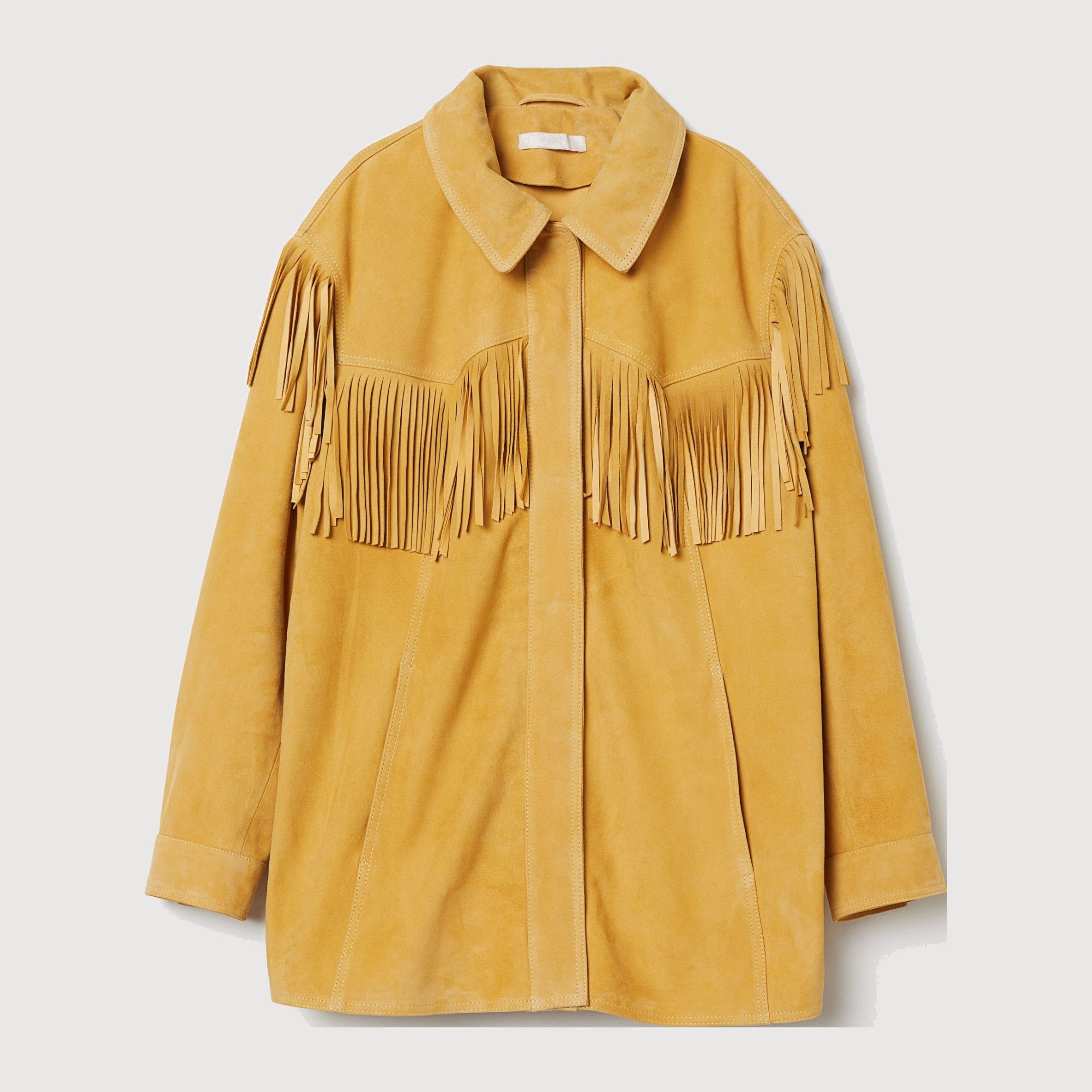 

Куртка замшевая H&M 6992518-ACUU S Желтая