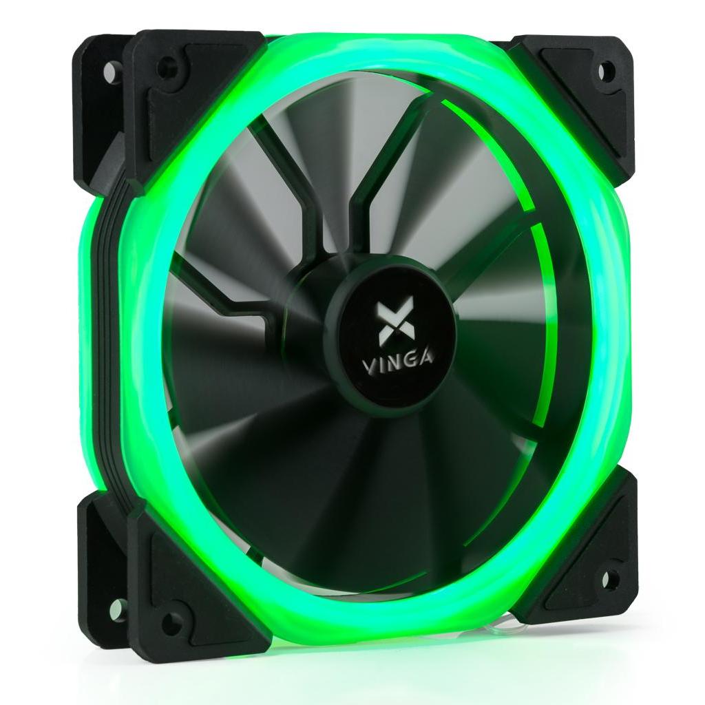 

Кулер для корпуса Vinga LED fan-02 green