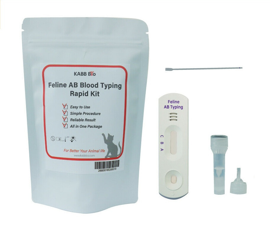 

Экспресс-тест KABB BIO Группа крови котов (Feline AB Blood typing kit)
