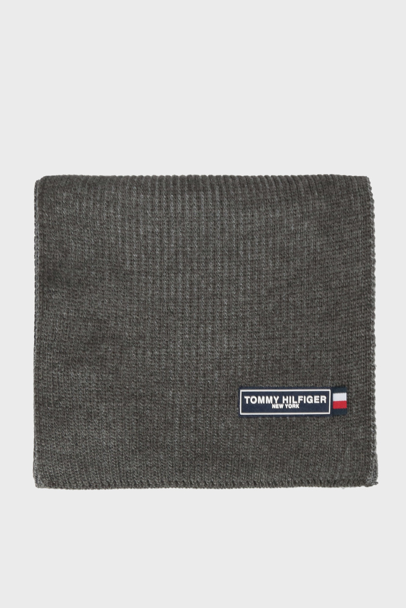 

Мужской серый шарф PATCH Tommy Hilfiger OS AM0AM04038