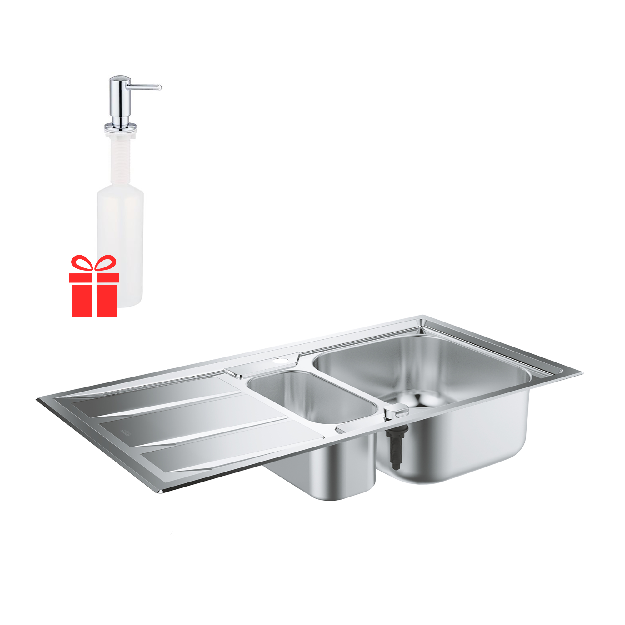 

Набор Grohe мойка кухонная K400 31569SD0 + дозатор для моющего средства Contemporary 40536000 (ST702211)