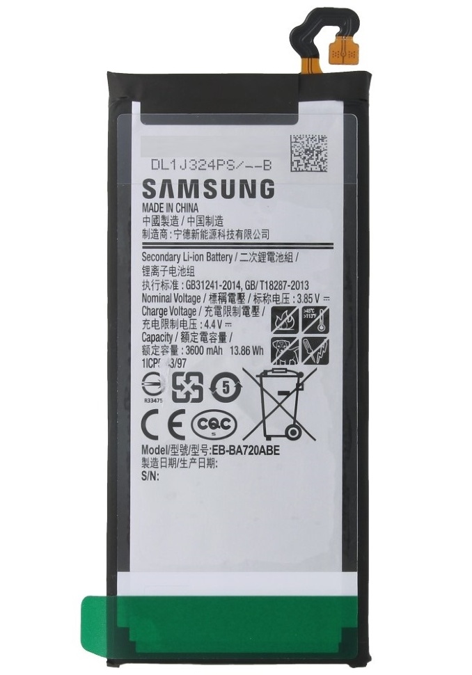 

Аккумулятор для Samsung Galaxy A7 (2017) A720 EB-BA720ABE 3600mAh Оригинал GH43-04688A original PRC