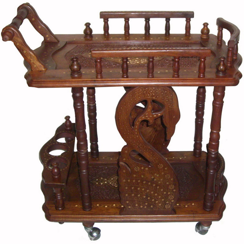 

Столик сервировочный из красного дерева арт 1008b