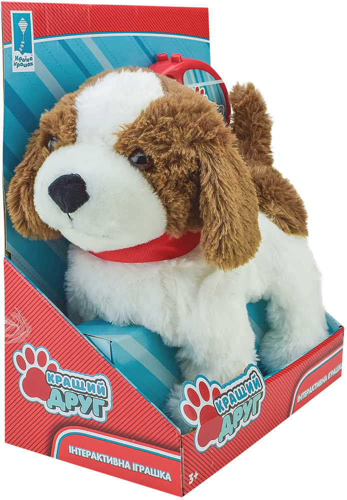 

Игрушка интерактивная мягкая Країна Іграшок Собака на поводке 28.5x22x13 см (PL8213)