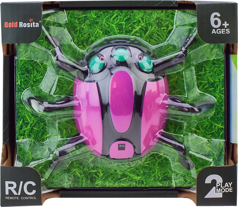 

Игрушка насекомое на радиоуправлении Жук 15x17x10 см (866-8_розовый)