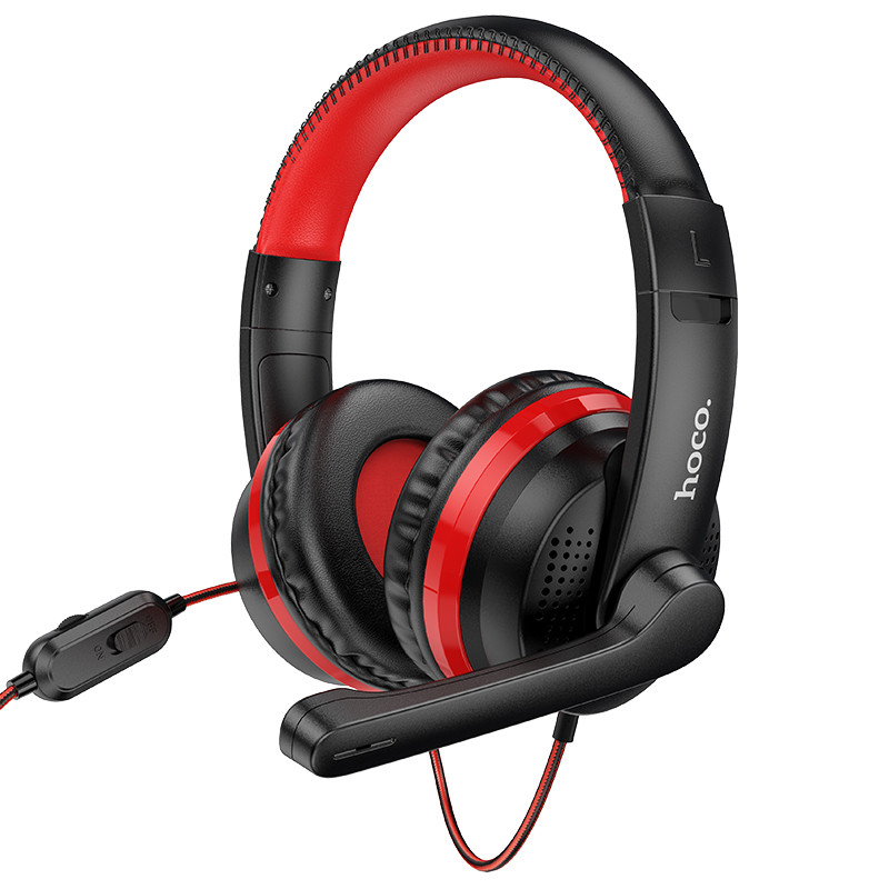 

Наушники игровые для ПК с микрофоном Hoco W103 красные (gr_017487)
