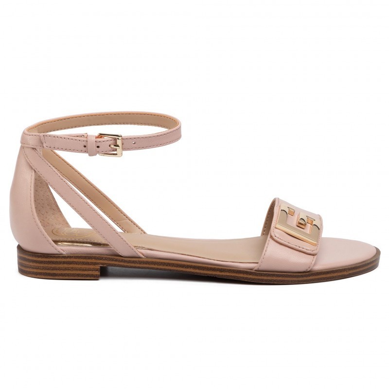 

Женские пудровые кожаные сандалии Guess Rashida PINK розовые 38