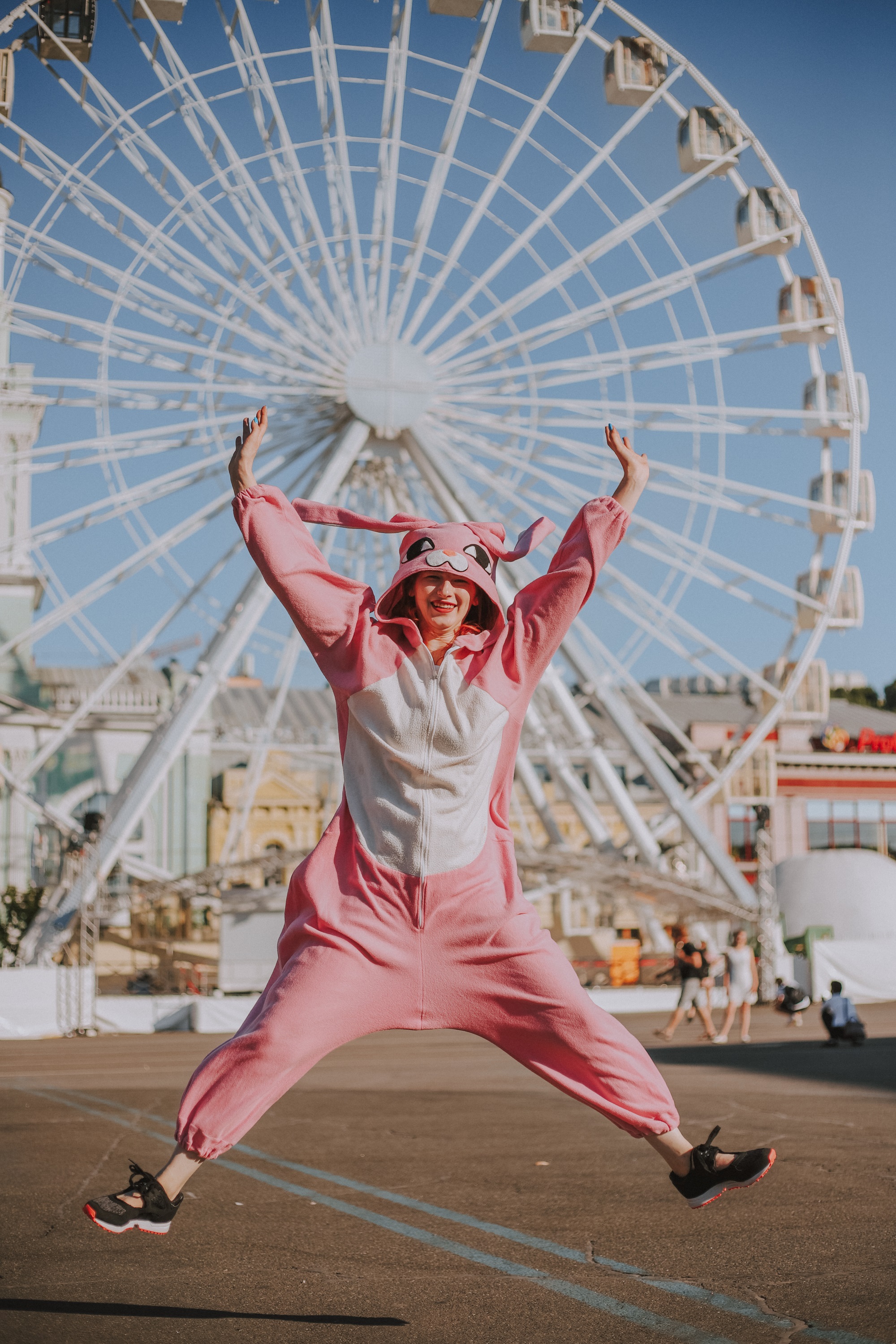

Флисовая пижама-кигуруми Pijama po fanu L розовый заяц 111146