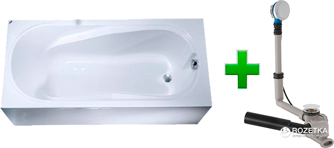 

Ванна акриловая KOLO COMFORT 150х75 (XWP305000G) в комплекте с сифоном Geberit 150.520.21.1 (с ножками)